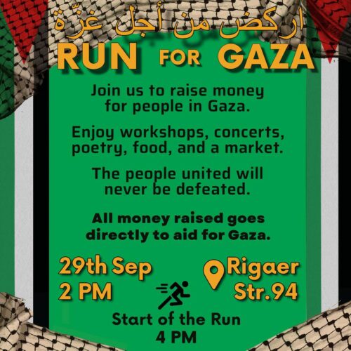 [29.09.2024] RUN 4 GAZA – Join us for an event to collect donations for the people in Gaza!