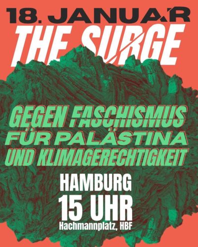 Hamburg: „Wir nehmen uns die Straßen, gegen Faschismus, für die Freiheit Palästinas und Klimagerechtigkeit" – Demo am 18.01.2025