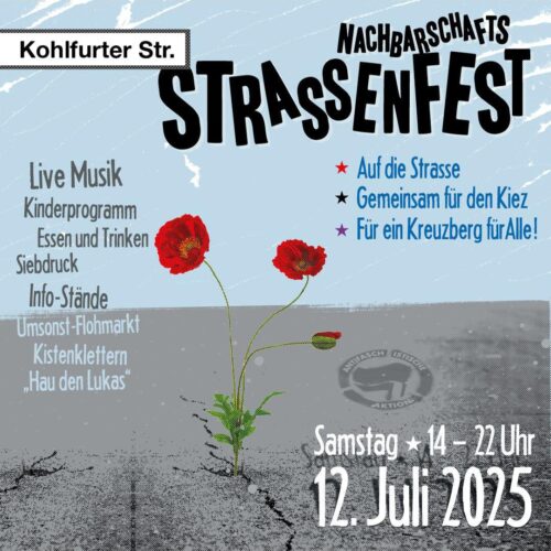 [2025/07/12] Nachbarschafts-Straßenfest (Kohlfurter Straße Kreuzberg)