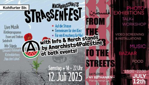 Kreuzberg 12th of July 2025: Neighborhood Streetfest and From the river to the streets exhibition event