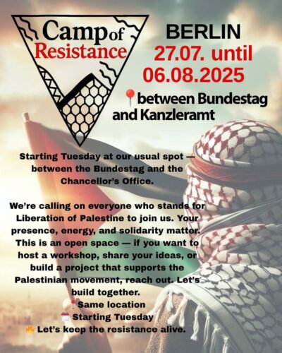 Berlin: Camp of Resistance continues resistance in front of german government