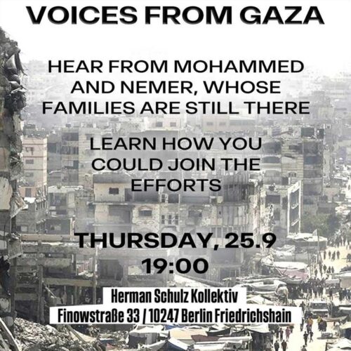 [2025/09/25] Voices from Gaza – hear from Mohammed and Nemer, whose families are still there