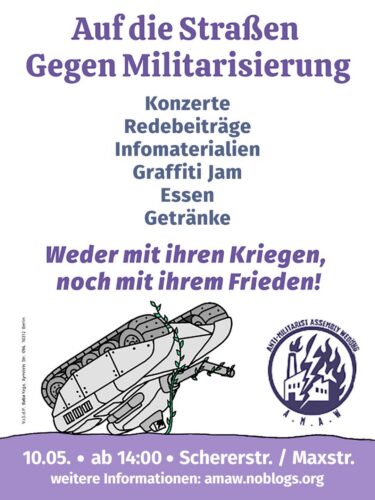 [2026/05/10] Auf die Straße gegen Militarisierung