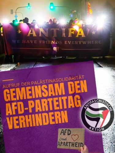 Palästinasolidarische Gruppen: Gemeinsam am 3.&nbsp;und 4.&nbsp;Juli den AfD-Parteitag in ERFURT verhindern!