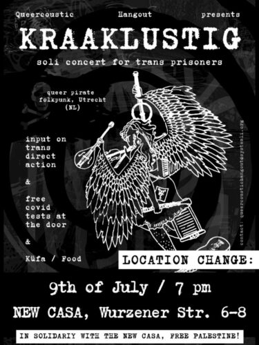 [2026/07/09] Queeraccoustic Hangout presents: Kraaklustig soli concert for trans prisoners